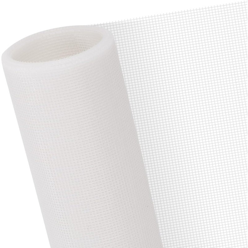 Moskitiera okienna z włókna szklanego – Moskitiera zamienna do okien i drzwi – Do przycięcia – Biała – 100 cm x 200 cm