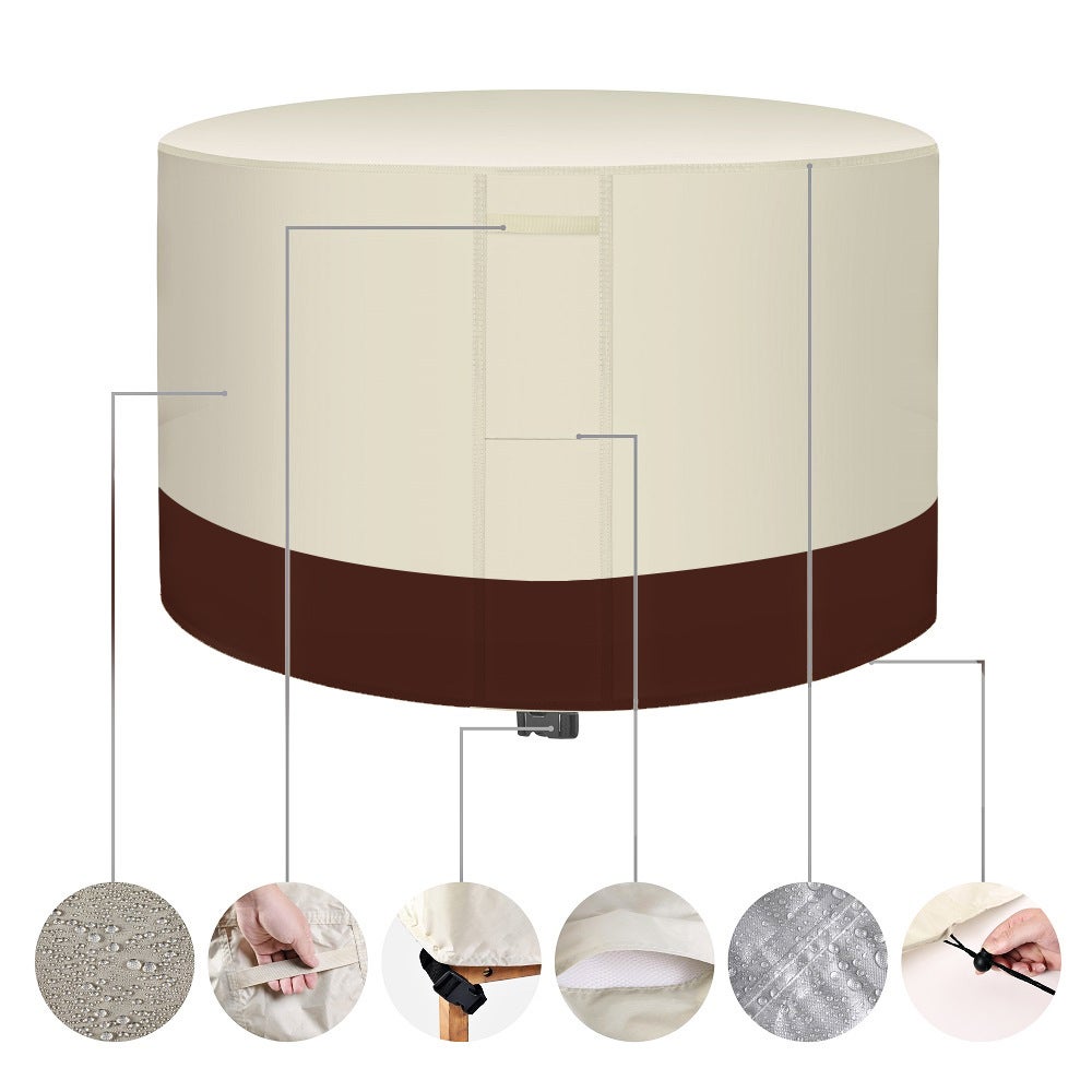 Pokrowiec na stół ogrodowy – beżowy – wodoodporny pokrowiec na stół ogrodowy 185 x 110 cm