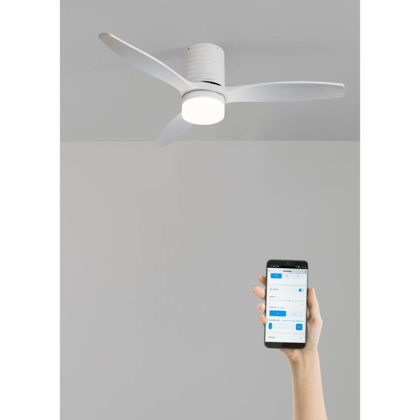 CREATE - WIND CALM LINE - Wentylator sufitowy 40W cichy Ø132 cm 100% drewna -