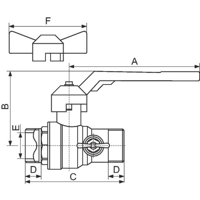 Vanne à purge laiton nickelé - M 1/2' - Ravani - 2