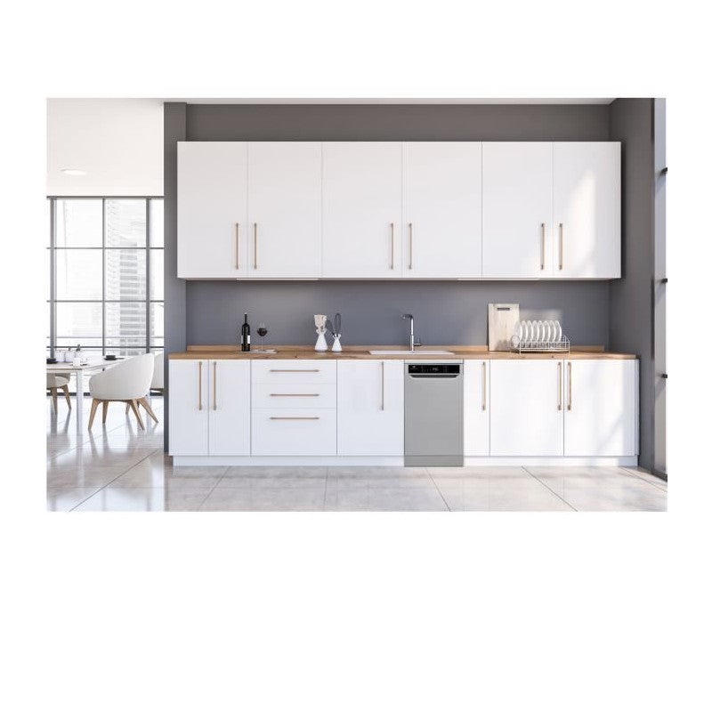Lave-vaisselle pose libre CONTINENTAL EDISON - 10 couverts - Largeur 44,8 cm - Classe D - 45 dB - Silver - 5