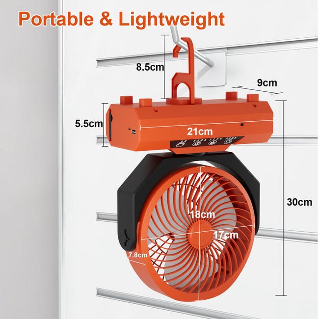 Ventilateur - FYDUN - Mini Ventilateur À Vitesse Réglable - Portable - Lampe de Camping - Noir Ventilateur - FYDUN - Mini Ventilateur À Vitesse Réglable - Portable - Lampe de Camping - Noir