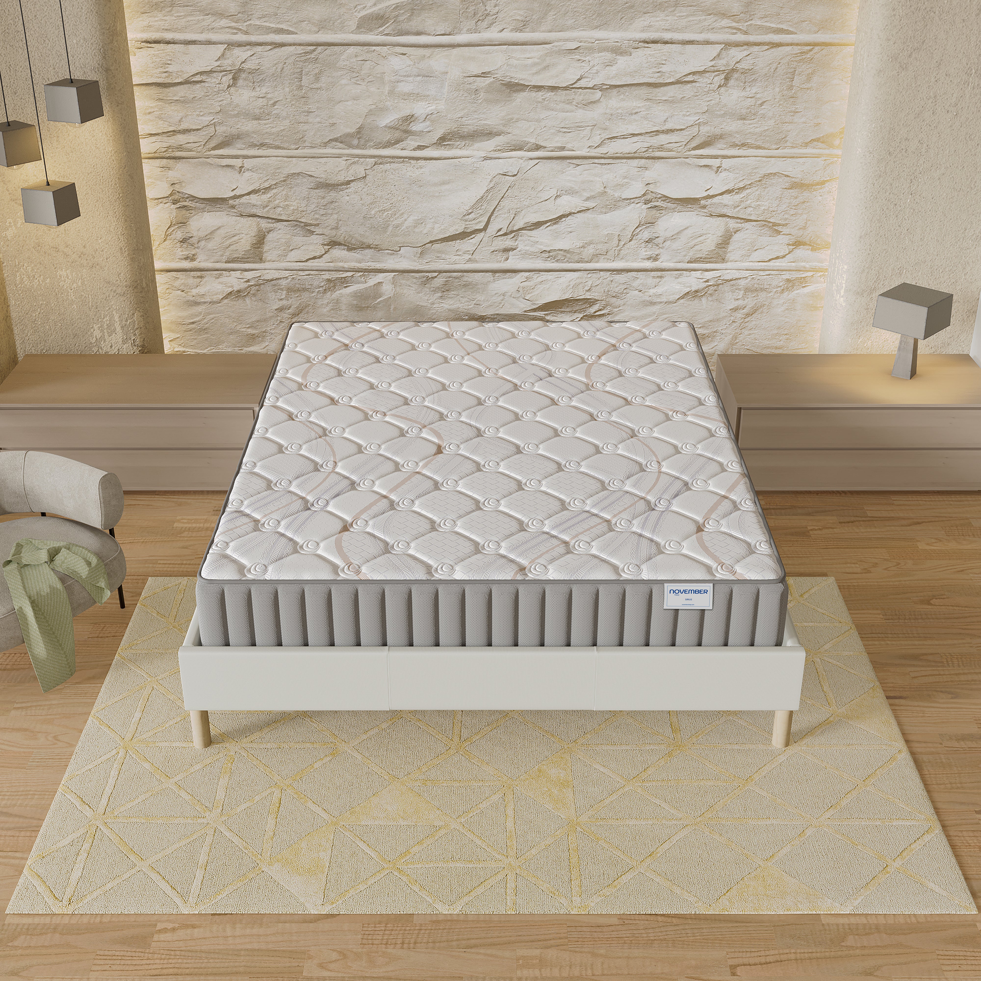 Matelas mousse 180x200cm accueil latex naturel, épaisseur 22cm - 2