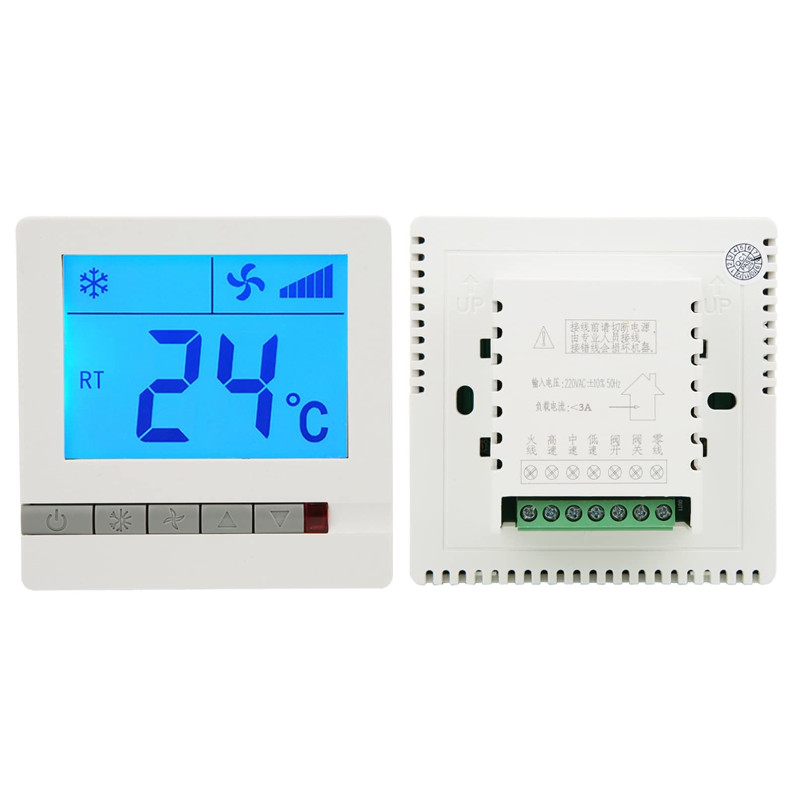 Thermostat numérique LCD à retardement pour ventilateur de compresseur — free download