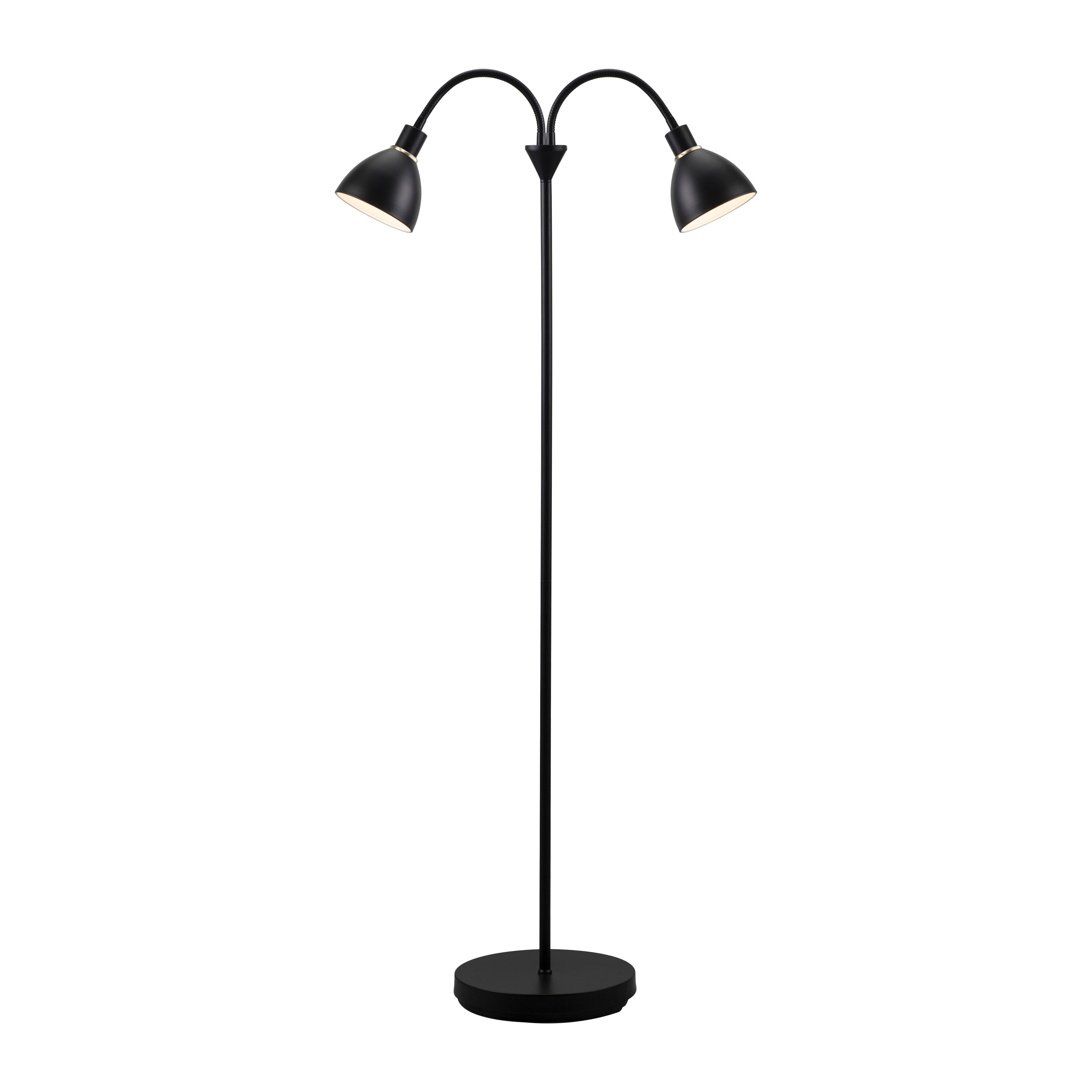 Lampadaire LED Nordlux Bend 135cm Noir - 10W Blanc Chaud - Gradable