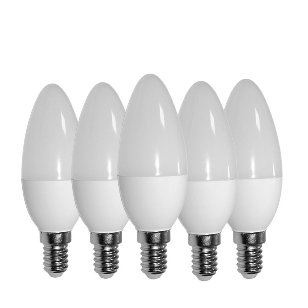 Pack 5 Ampoules Sel E14 15W 230V – Petite Vis Edison – Blanc Chaud, Intérieur/extérieur – 1000h Durée