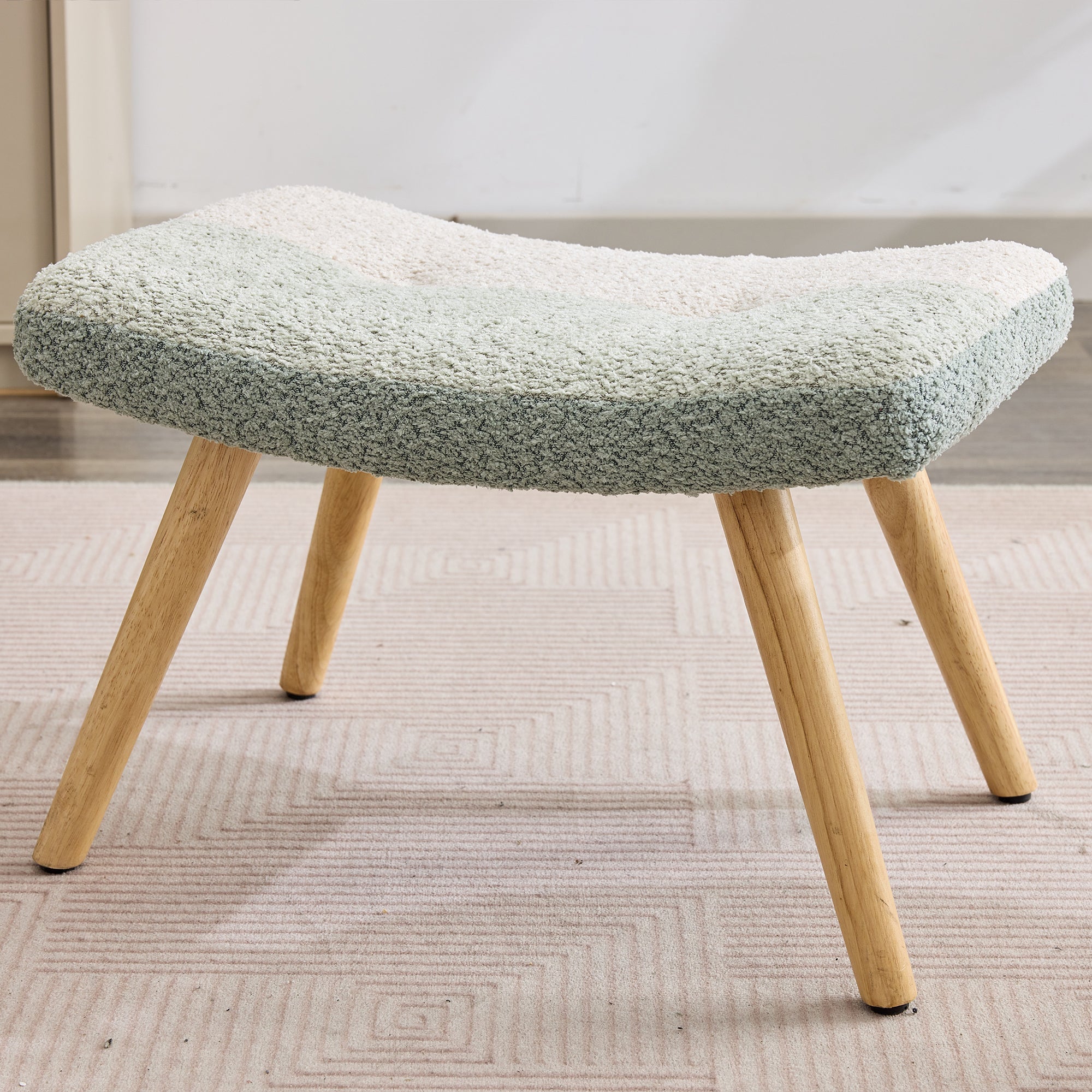 Fotel bujany - Kolorowy patchwork w paski - Klamra - Wielokolorowy - 7