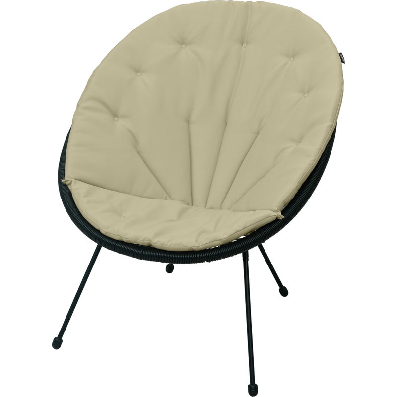 Poduszka na fotel żyłkowy AMPO beżowy gładki Acapulco 1 szt.