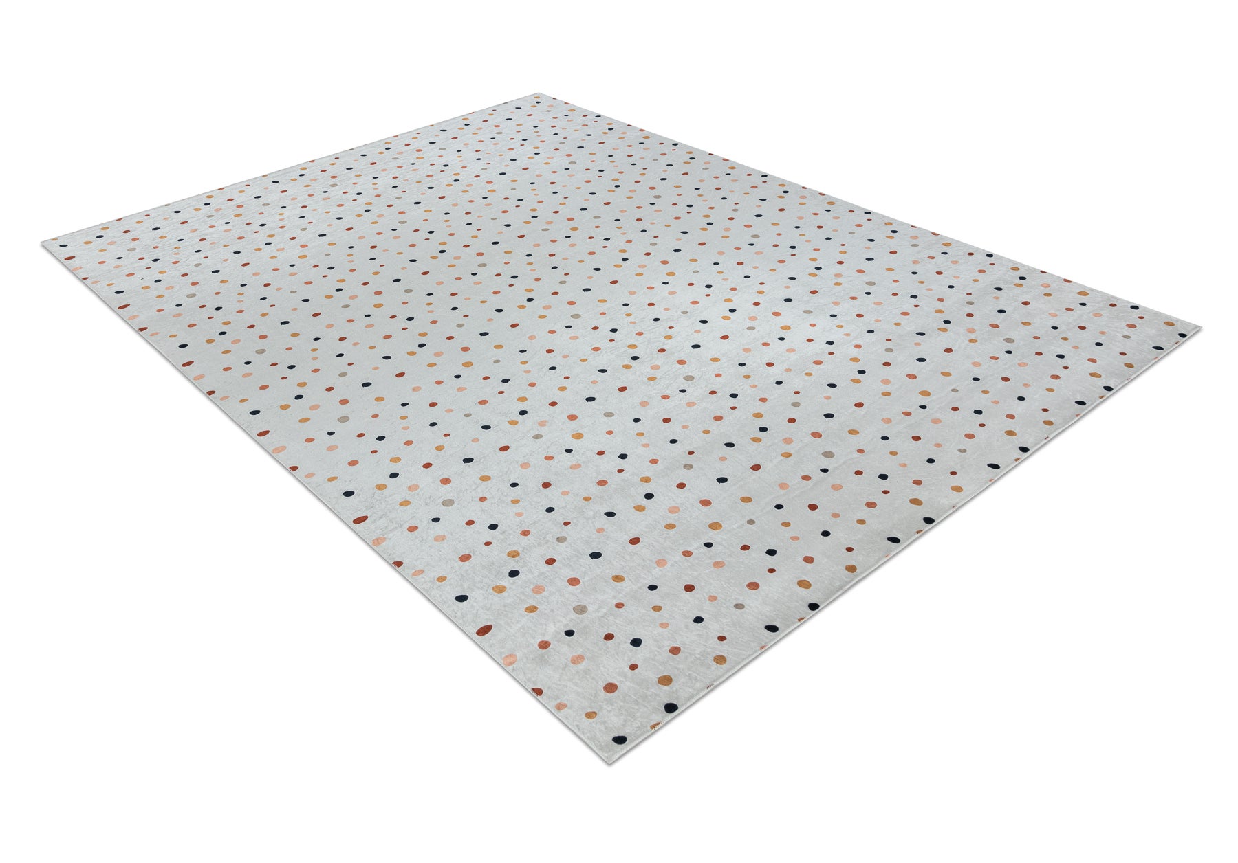 Tapis lavable BAMBINO 47890 Points pour les enfants antidérapant - blanc / marron 200x290 cm - 3