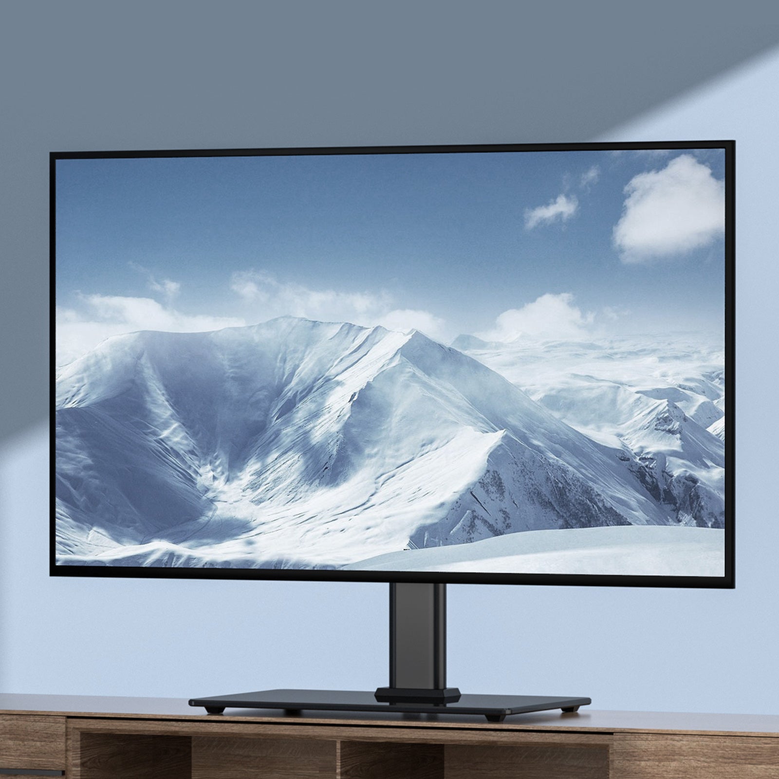 Support TV sur Pied VEVOR pour Televisions de 32 a 55 pouces Meuble TV sur Pied Pivotant a ± 40° Hauteur Reglable 61,5-67 cm Pied TV Universel Chargea - 8