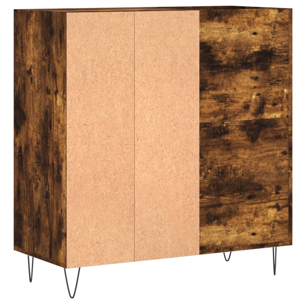 Armário de discos em contraplacado de carvalho fumado 84,5x38x89 cm – ComfortXL - 6