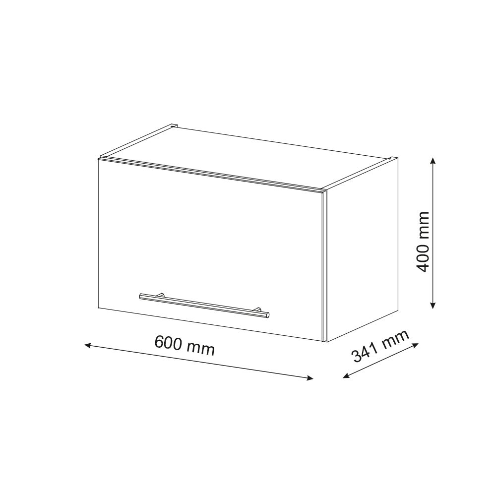 Vicco Elément haut de cuisine Fame-Line, Blanc Haute brillance, 60cm Plat - 3