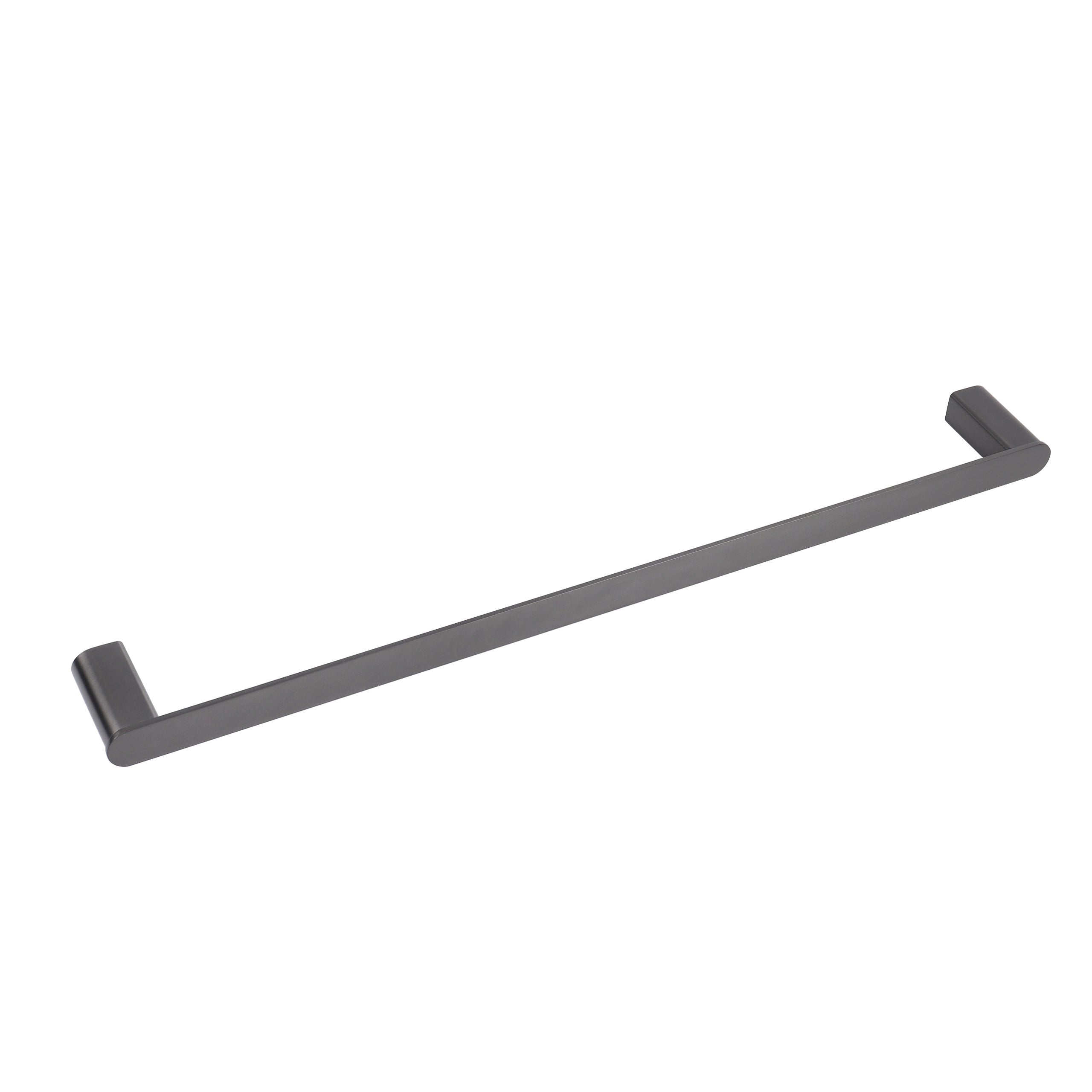 BALNEO - reling na ręczniki stal nierdzewna antracytowy Gun Metal - uchwyt na ręczniki 60 cm QARX nierdzewny - drążek łazienkowy