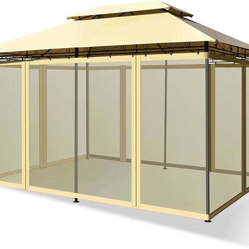 Pawilon metalowy 3 x 4 m, pawilon ogrodowy ze zdejmowanymi 4 ściankami bocznymi, namiot biesiadny, namiot imprezowy, na piknik, grillowanie, wesela