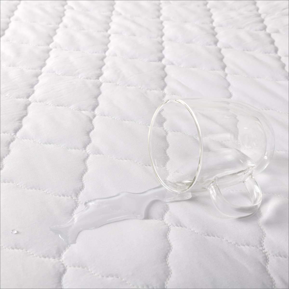 Nalui Protetor de Colchão 160x190/200 cm Acolchado Branco impermeável e respirável - 5