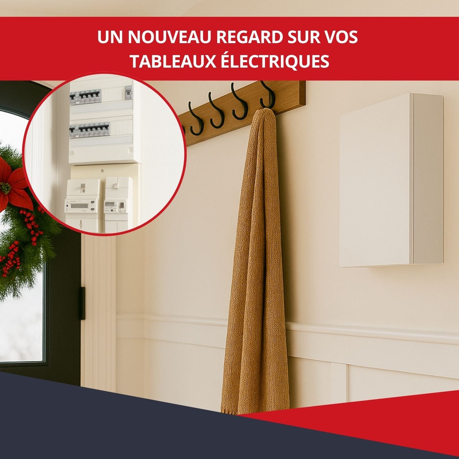 Coffret d'habillage ATOLE 13 modules en acier blanc pour tableaux électriques - H 79 x L 34 x P 14 cm - Réf. RCH300 - 5