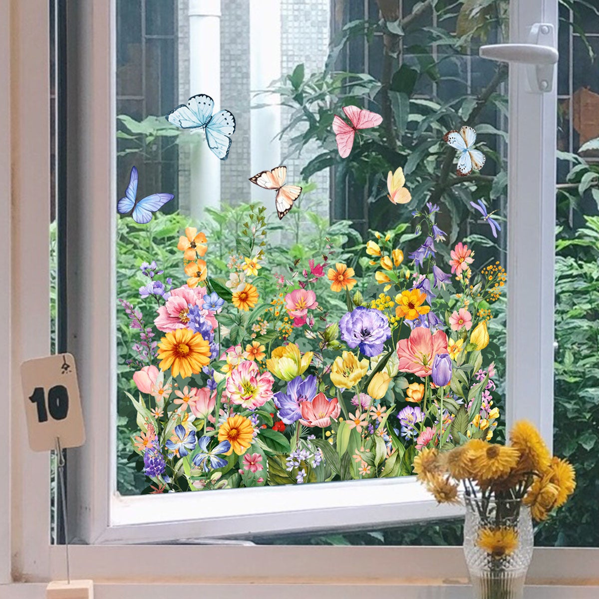 wondever Autocollants muraux colorés motif nlit soufflant fleurs