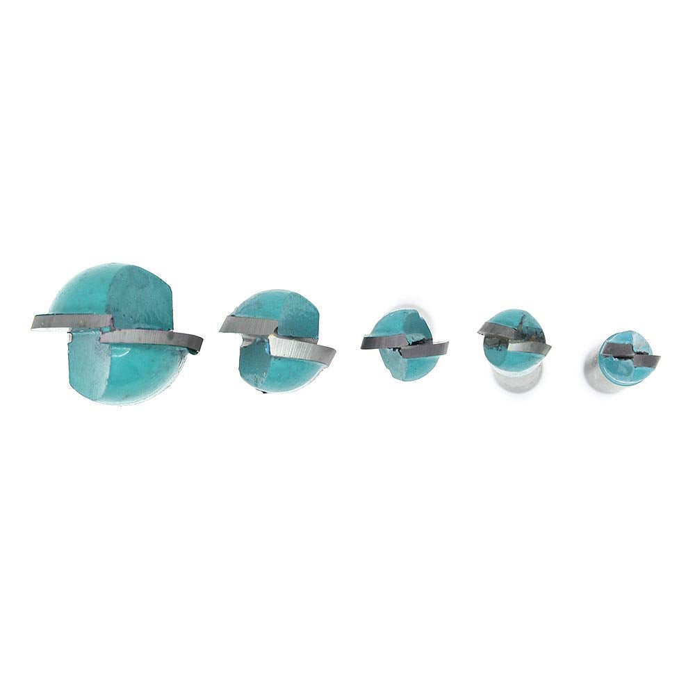5 szt. Frezów trzpieniowych 6 mm do frezarki CNC, frez do rowków półokrągłych, narzędzia do obróbki drewna 6 mm/8 mm/10 mm/12 mm/18 mm