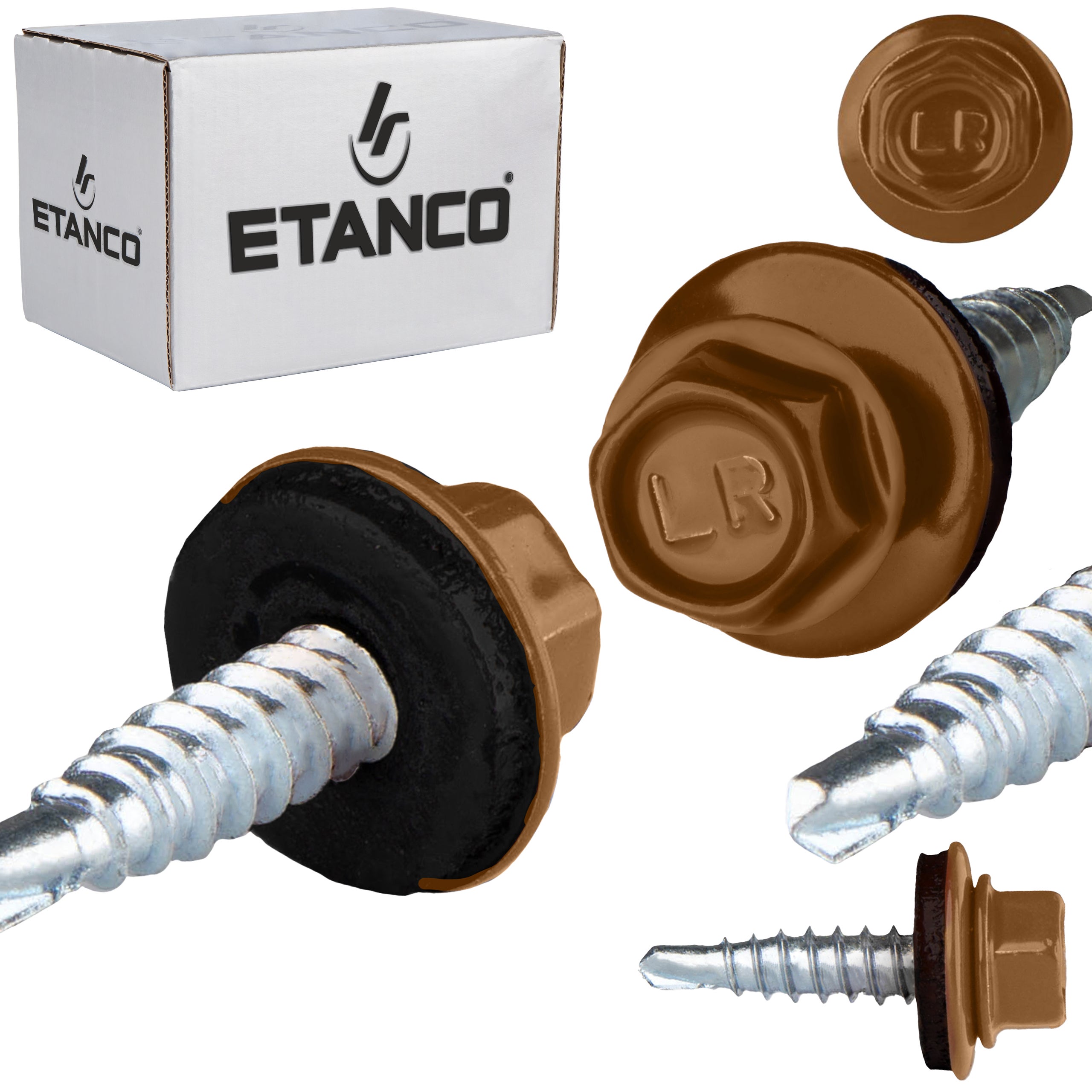 Wkręty samowiercące farmerskie Etanco GTO2 Z14 4,8x20 mm RAL 8003 250szt