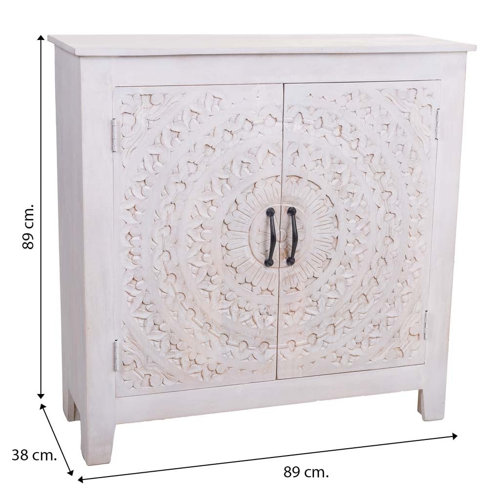 Hall en bois et métal finition artisanale 89x38x89 - 8