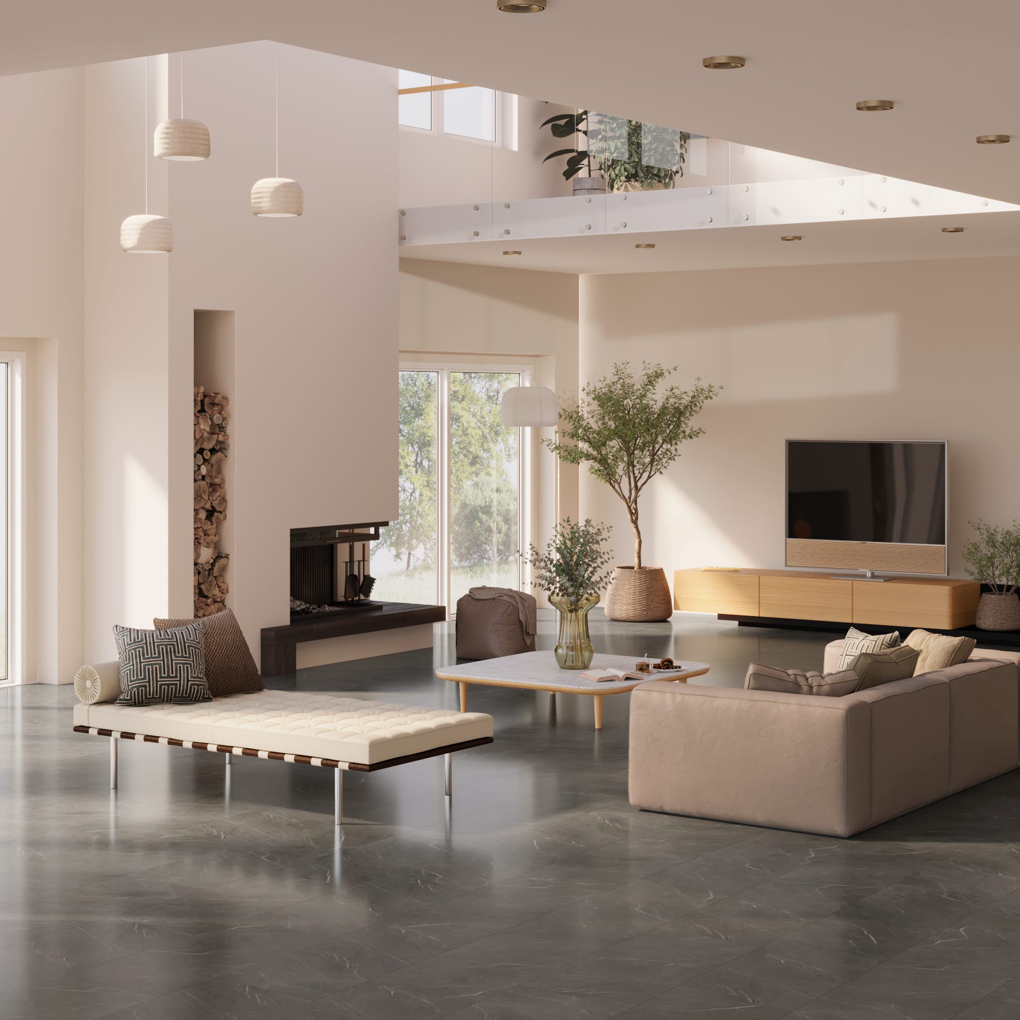 ARTENS - Pavimenti in PVC - Piastrelle in PVC ad incastro ALBURY - INTENSO - Effetto marmo - Grigio - Dimensioni L.91,4 cm x P.45,7 cm - Spessore 4,5 - 4