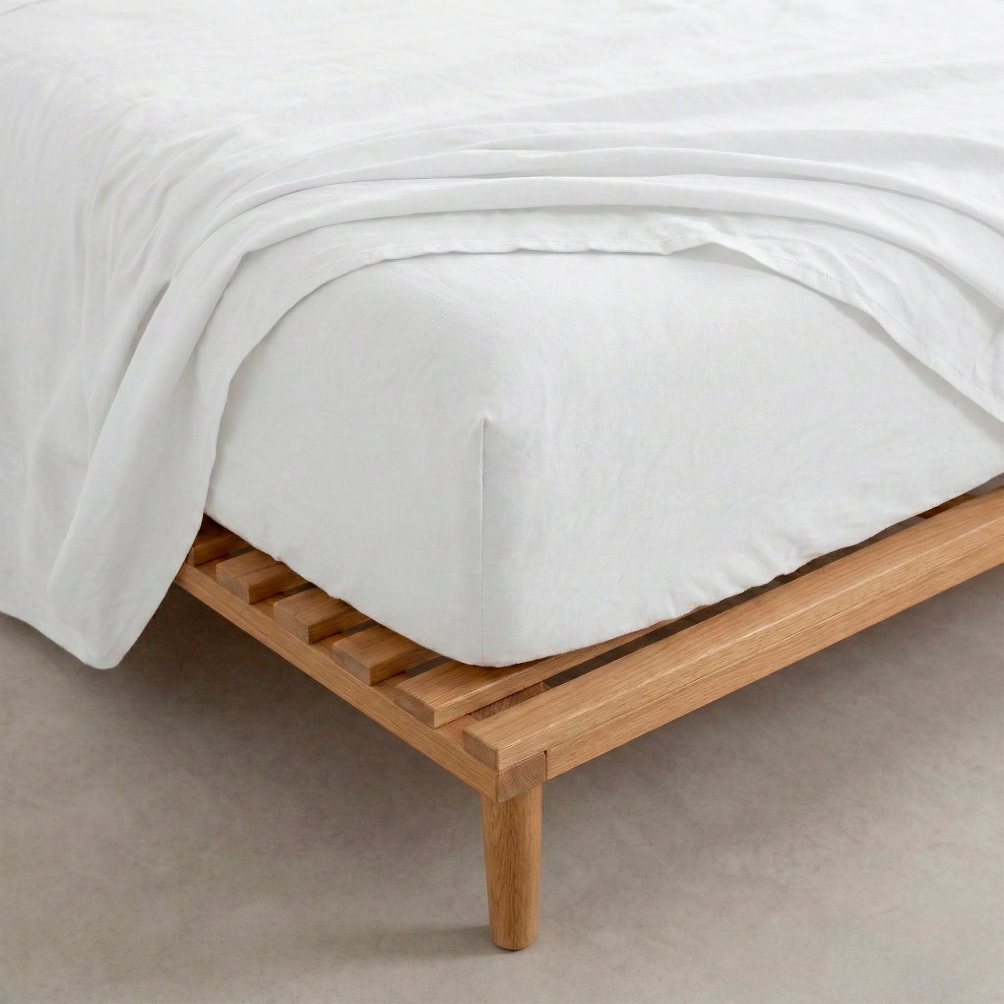 Basic Drap-housse Blanc 105x200 - 3