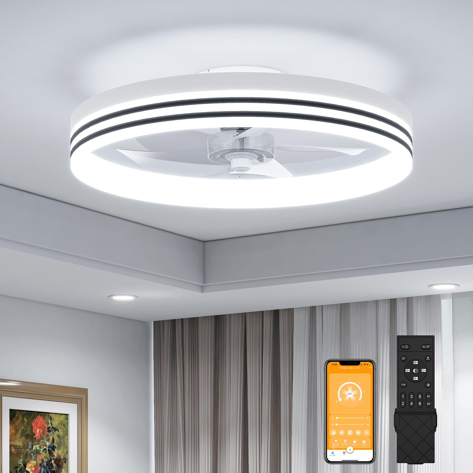 BBMi Feu De Signalisation Télécommandé, Lampe Murale LED Rouge, Jaune, Vert, Style Aluminium, 9–12 V CC (avec Prise