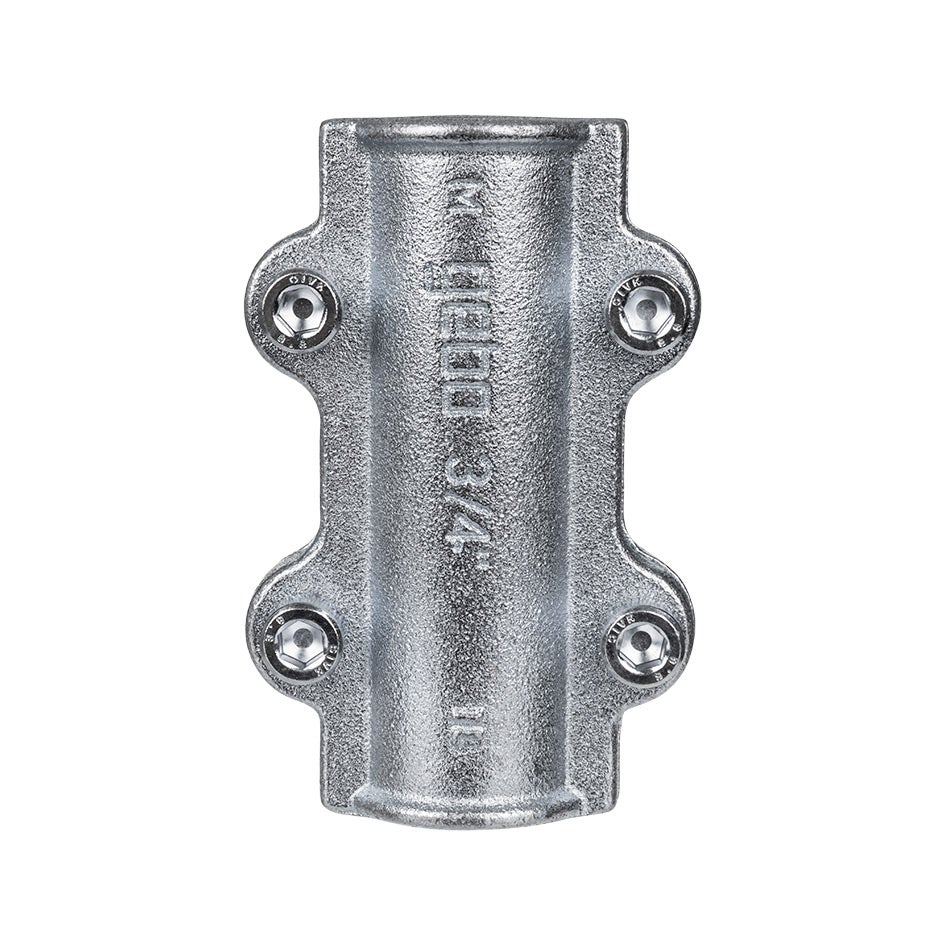 GEBO Collier de réparation Long DS fonte malléable galvanisée 1''1/4