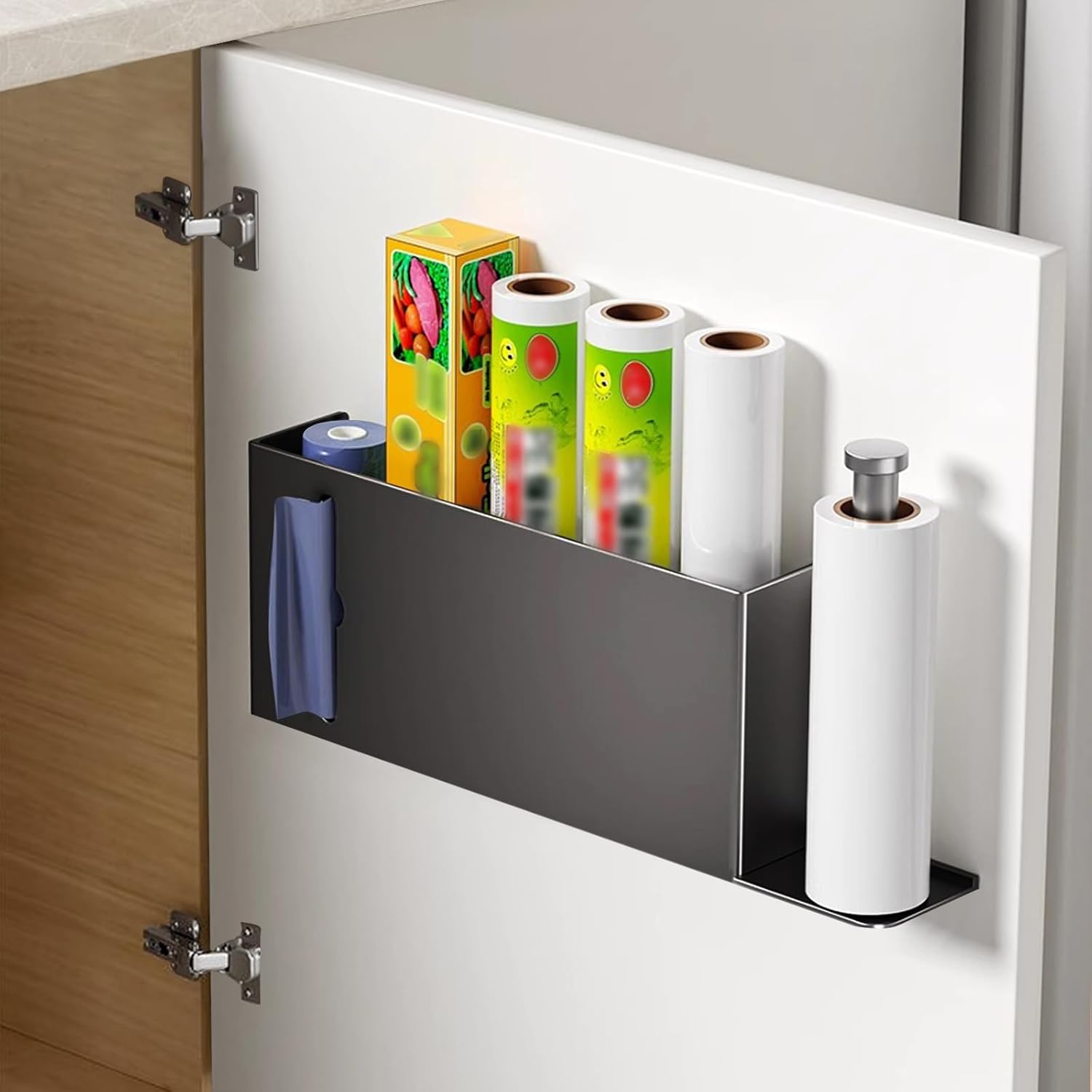 Organisateur De Porte De Placard Adhésif, Boîte De Rangement Murale U2013 Organiseur De Cuisine Côté Réfrigérateur Pour Salle De Bain, Garde-manger, Linge, Sans Perçage Organisateur De Porte De Placard Adhésif, Boîte De Rangement Murale U2013 Organiseur De Cuisine Côté Réfrigérateur Pour Salle De Bain, Garde-manger, Linge, Sans Perçage