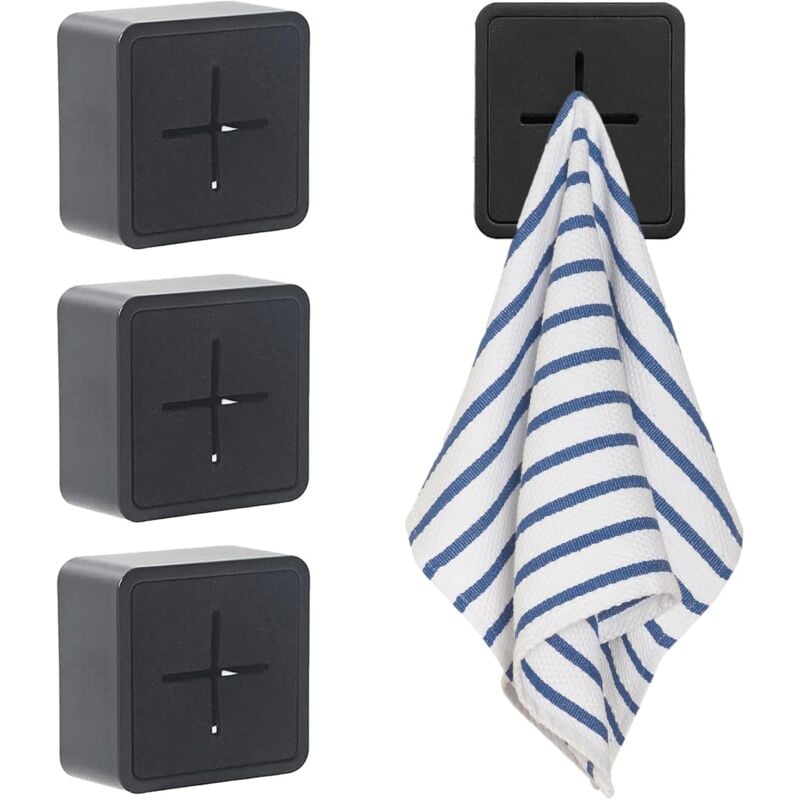 sztuki Uchwytów Ścierki Kuchenne Samoprzylepne Wieszaki Ścierki Samoprzylepny Uchwyt Ręczniki ABS Łazienki Samoprzylepne Uchwyty Ścierki z Przyssawką