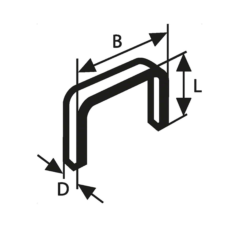Zszywki Bosch Typ 57 Metalowe 10,6mm x 6mm - 2