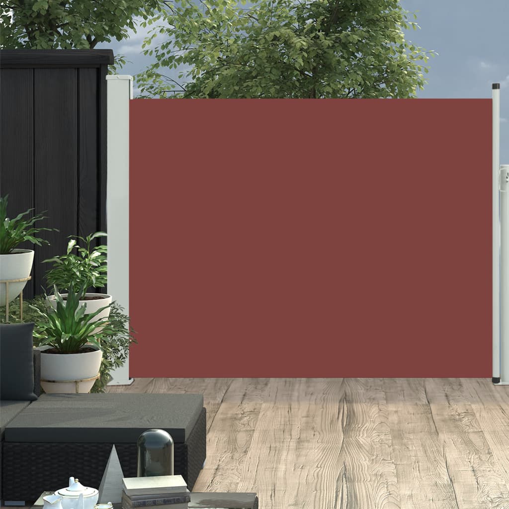 Maison exclusive - toldo lateral retráctil de jardín marrón 140x500 cm