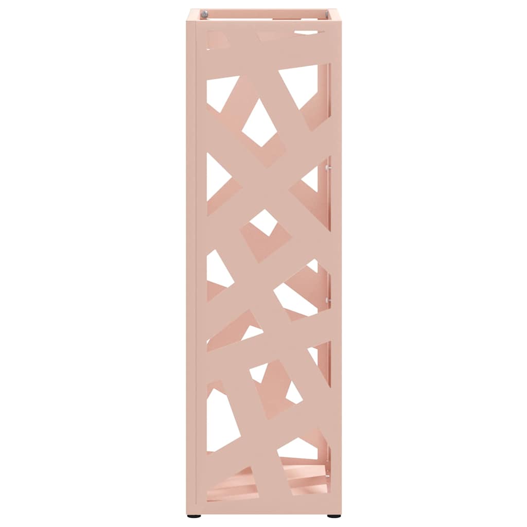 Porte-parapluie rose 15,5 x 15,5 x 49 cm acier - 4