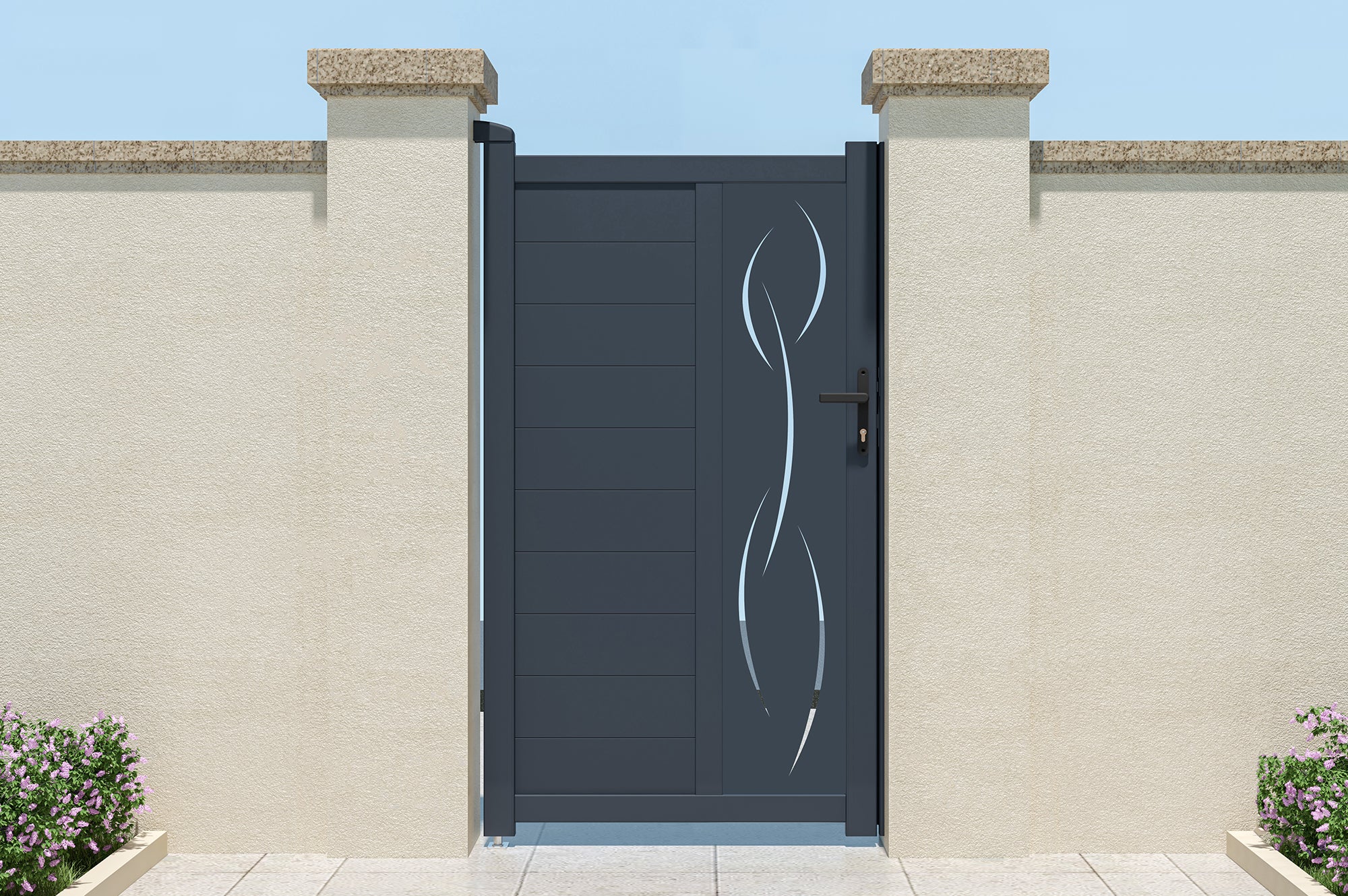 Cancello pedonale in alluminio 1m LIFE 100P180 - 5