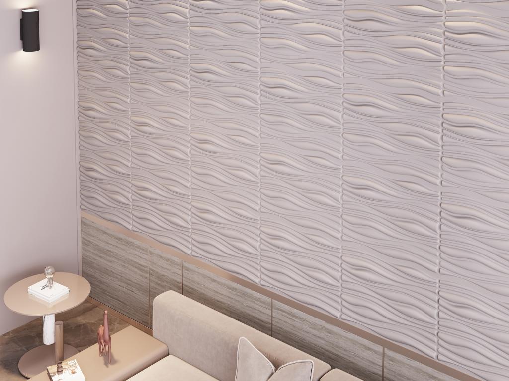 Panel mural 3D ONDIA para pintar - Pack de 3m² - lote de 6 piezas ...