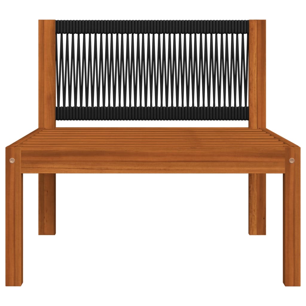 Salon bas de jardin en bois Beige 3 personnes - 7