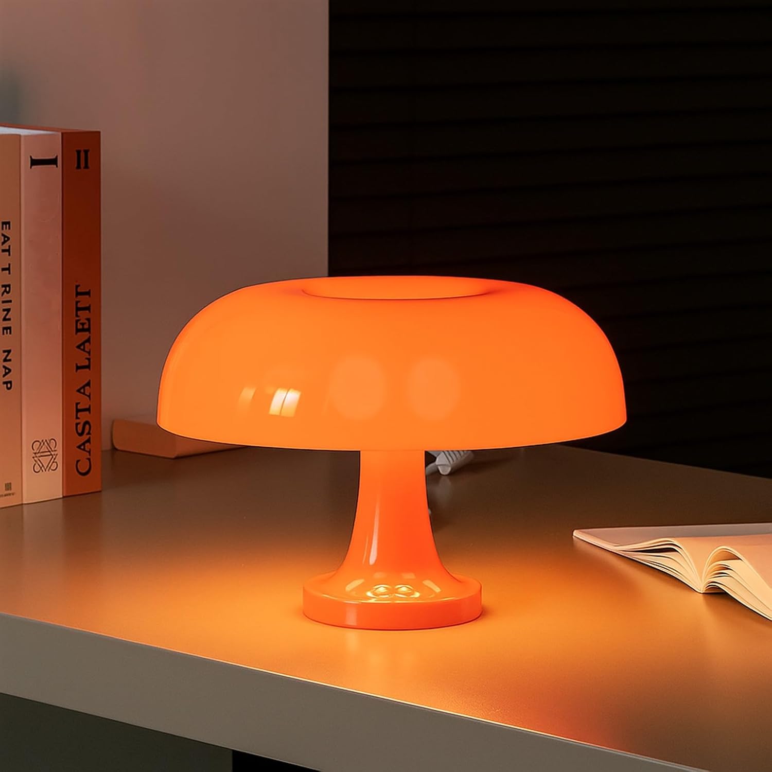 Lámpara de mesa recargable con forma de seta – Lámpara inalámbrica ...