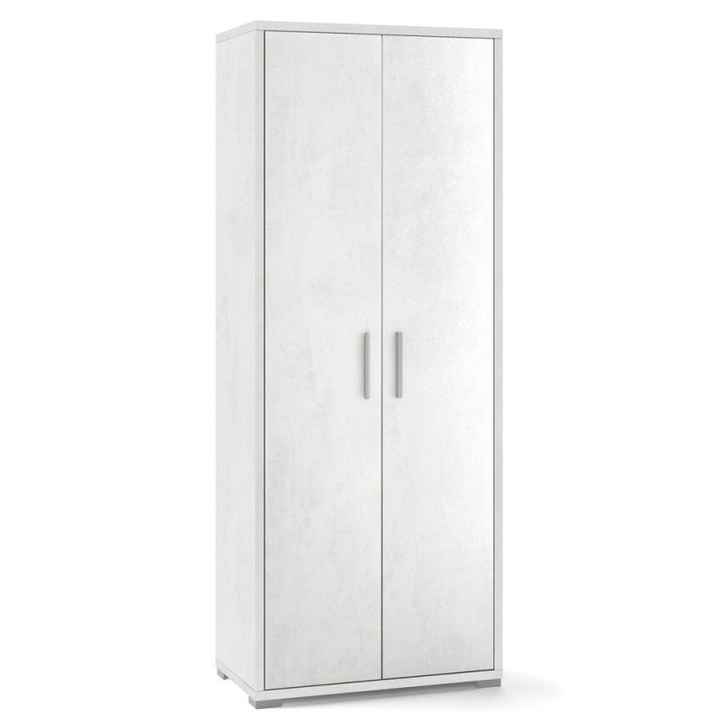 Armadio 2 ante 4 ripiani h 182 cm colore Ossido Bianco - 6
