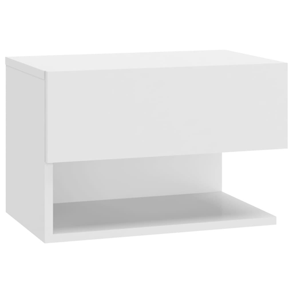 Pack de 2 Mesitas de noche de pared，Mesitas de noche flotantes，Mesilla de noche blanca CFW53740 - 5