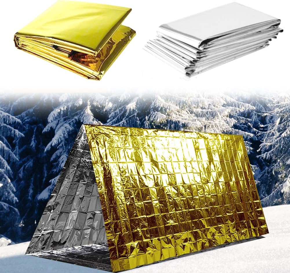Koc termiczny Gold Silver, koc ratunkowy, 3 sztuki 210 × 160 cmKoc ratunkowy, outdoor, turystyka, przetrwanie, itp. - 5