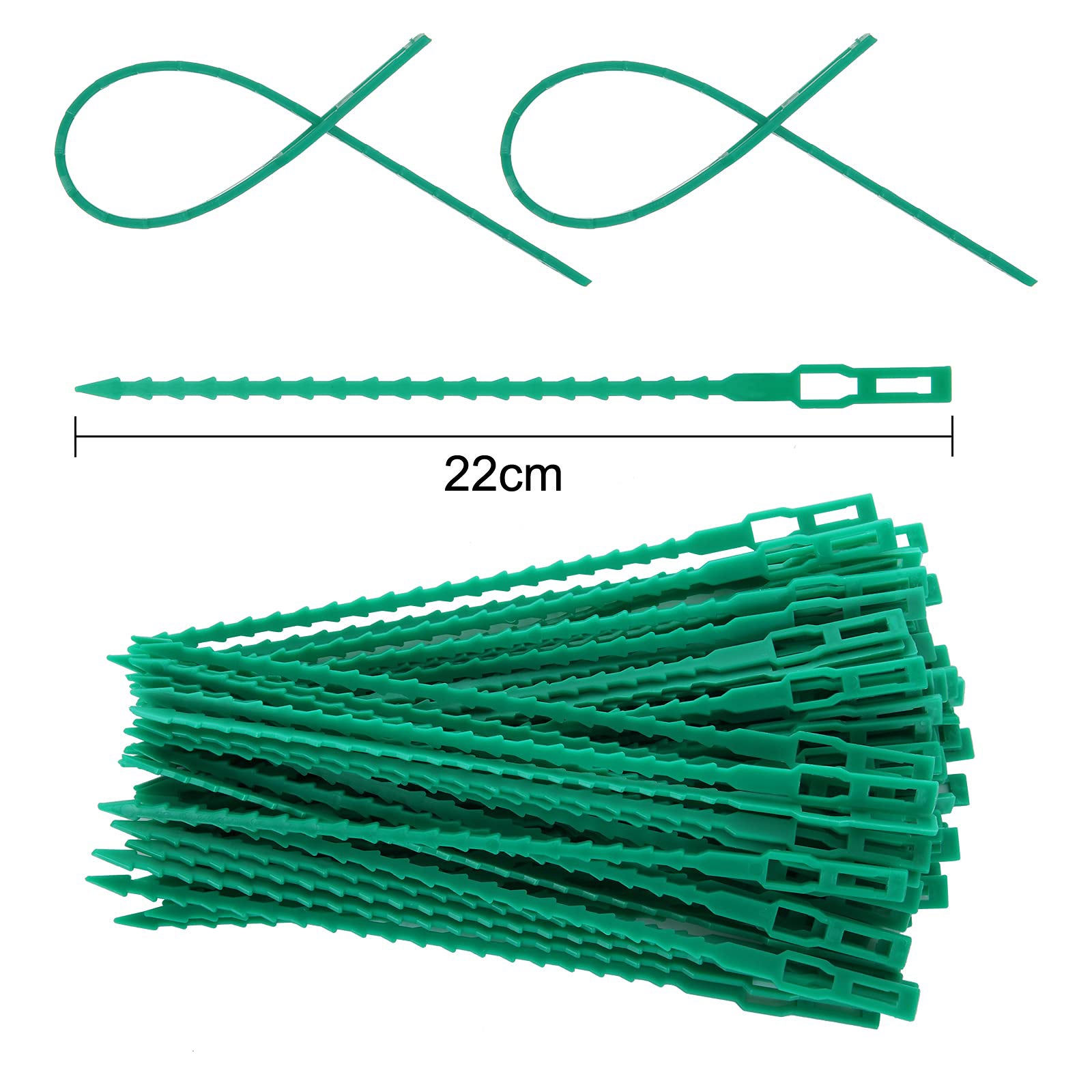 Attaches réglables pour plantes, 20 pièces, attaches flexibles pour plantes de jardin, attaches torsadées multifonctions pour plantes, 22cm - 2