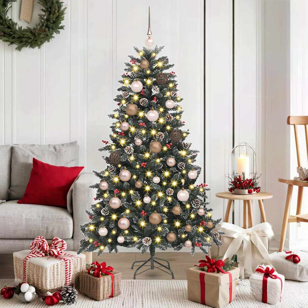 Sapin de Noël artificiel avec 150 LED Blanc 63 x 63 x 150 cm | Leroy Merlin