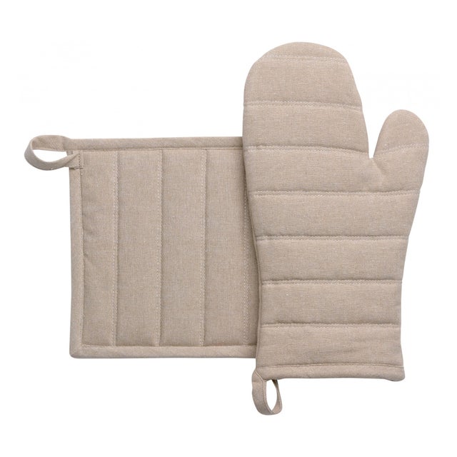 Set de guante de cocina y agarradera reciclado Jona Natural 15 x 30 cm Natural 15 x 30 cm Winkler