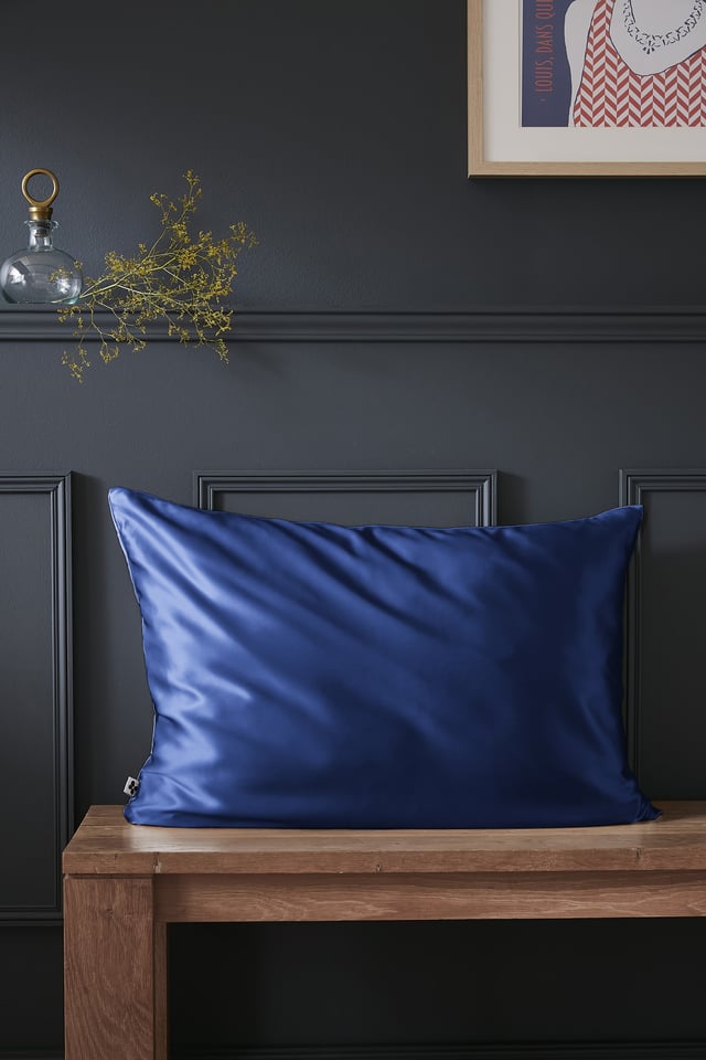 Taie d’Oreiller 50 x 70 cm – 100 % Soie de Mûrier – Soanne Bleu Crépuscule