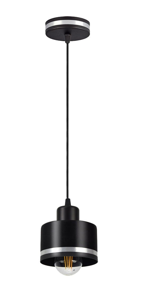 Lampa sufitowa Wama czarno-srebrna 1xE27x40W wym: 100 x 12 x 12 cm metal Candellux