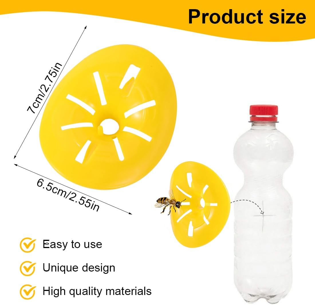 6 pièce Piege Frelon Asiatique, Micro Guepe, Piège à Frelon Asiatique, Piège De Guêpe Catcher D'abeilles Piège à Insectes en Plastique Piège - 2