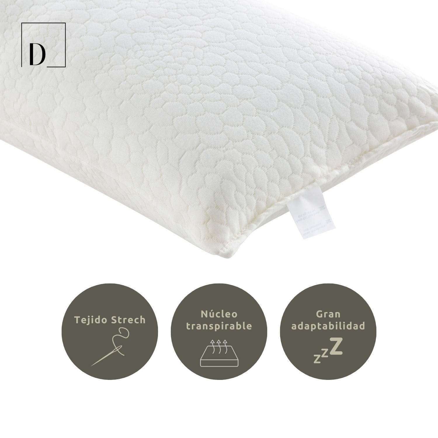 Almohada Viscoelástica Copos 105cm Donegal Collections - 3