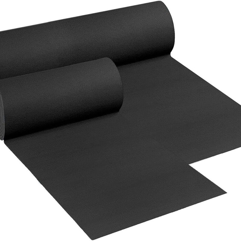 Dywan 100x2000 cm Antypoślizgowa Biegacz Kościelny Małżeństwo Schody Korytarz Sklep Chodnikowy Czarny