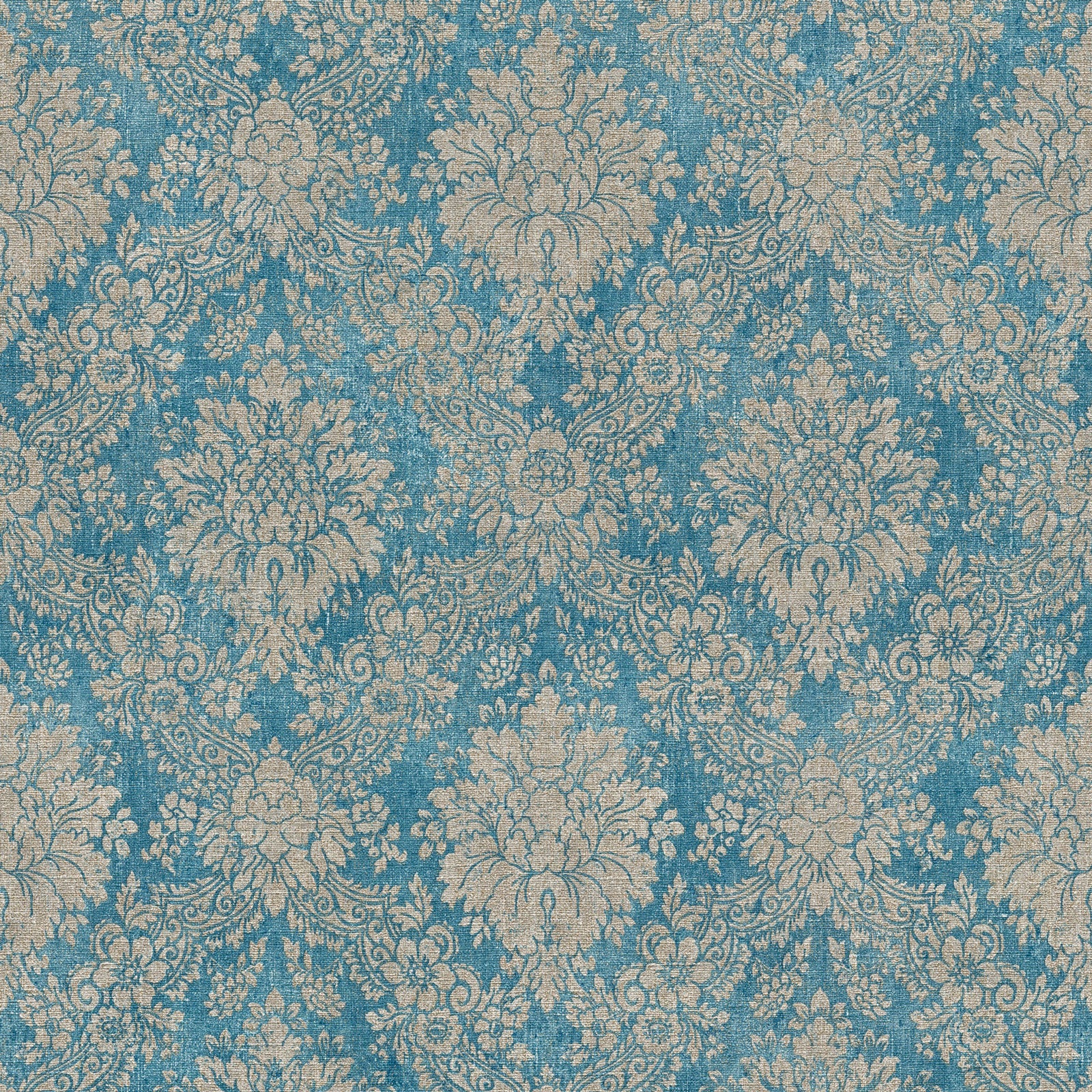 Papel pintado azul y marrón para interior barroco papel pintado con dibujos damasco vintage papel pintado floral elegante