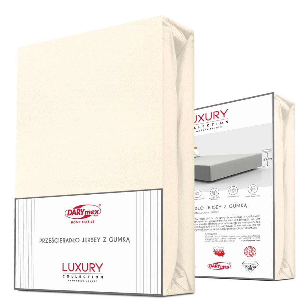 Prześcieradło jersey z elastanem z gumką 200 x 220 kolor ekologia - Darymex